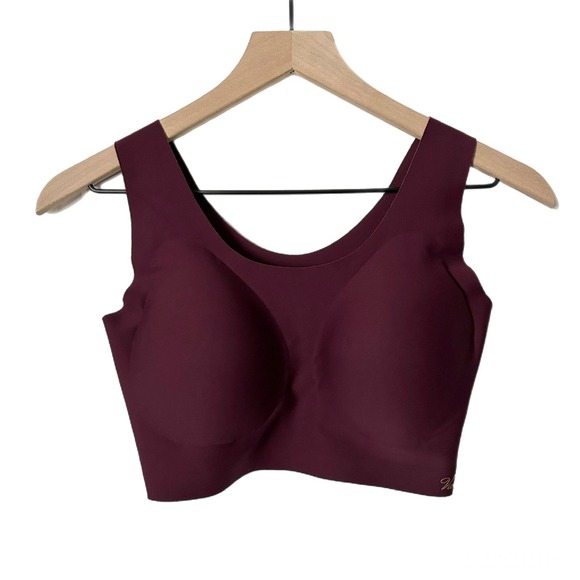 Victorias Secret Lounge Bra Bralette Dark Berry Plum Seamless Wireless L-XXL - Picture 2 of 7